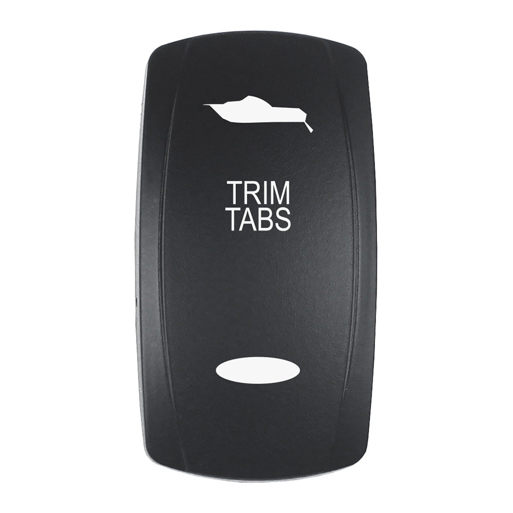 Pacer Actuator - 'TRIM TABS' f/V Series Contura Switches - Black - Laser Etched (Top/Bottom Light) [EV2LE-TRM] - Premium Switches & Accessories from Pacer Group - Just $10.99! 