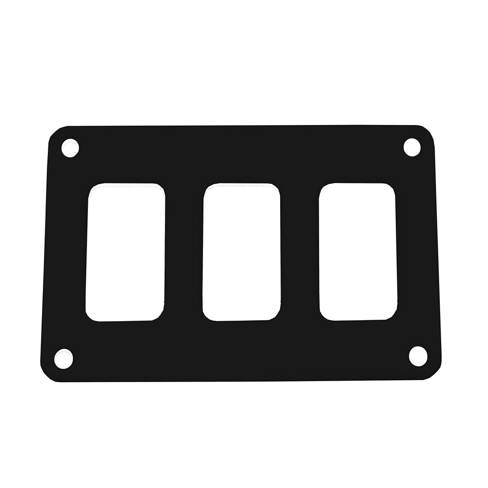 Pacer Switch Panel - 3 Switch  1 Row - 4.25" x 2.75" - Black Powder Coated Aluminum [PSC-31-BK] - Premium Electrical Panels from Pacer Group - Just $11.25! 