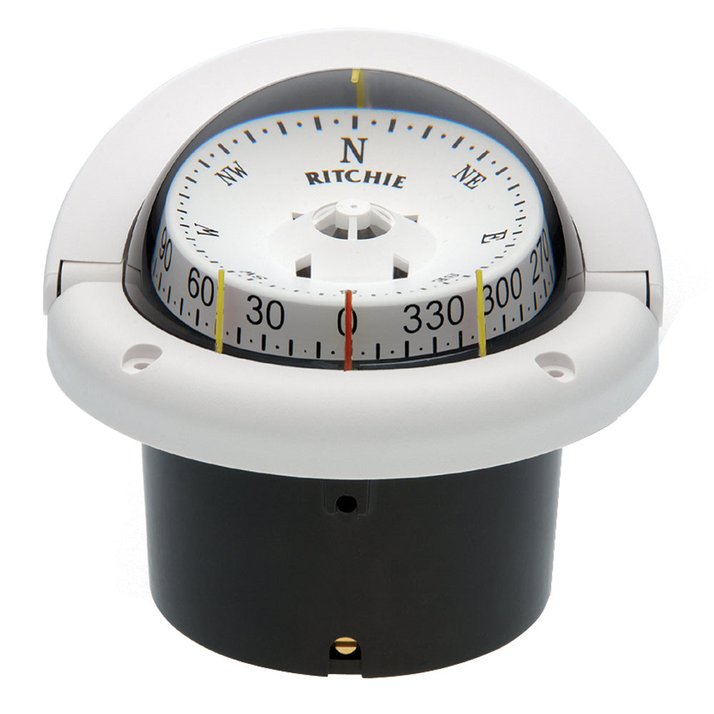 Ritchie HF-743W Helmsman Compass - Flush Mount - White [HF-743W] - Brand_Ritchie, Marine Navigation & Instruments, Marine Navigation & Instruments | Compasses - Ritchie - Compasses