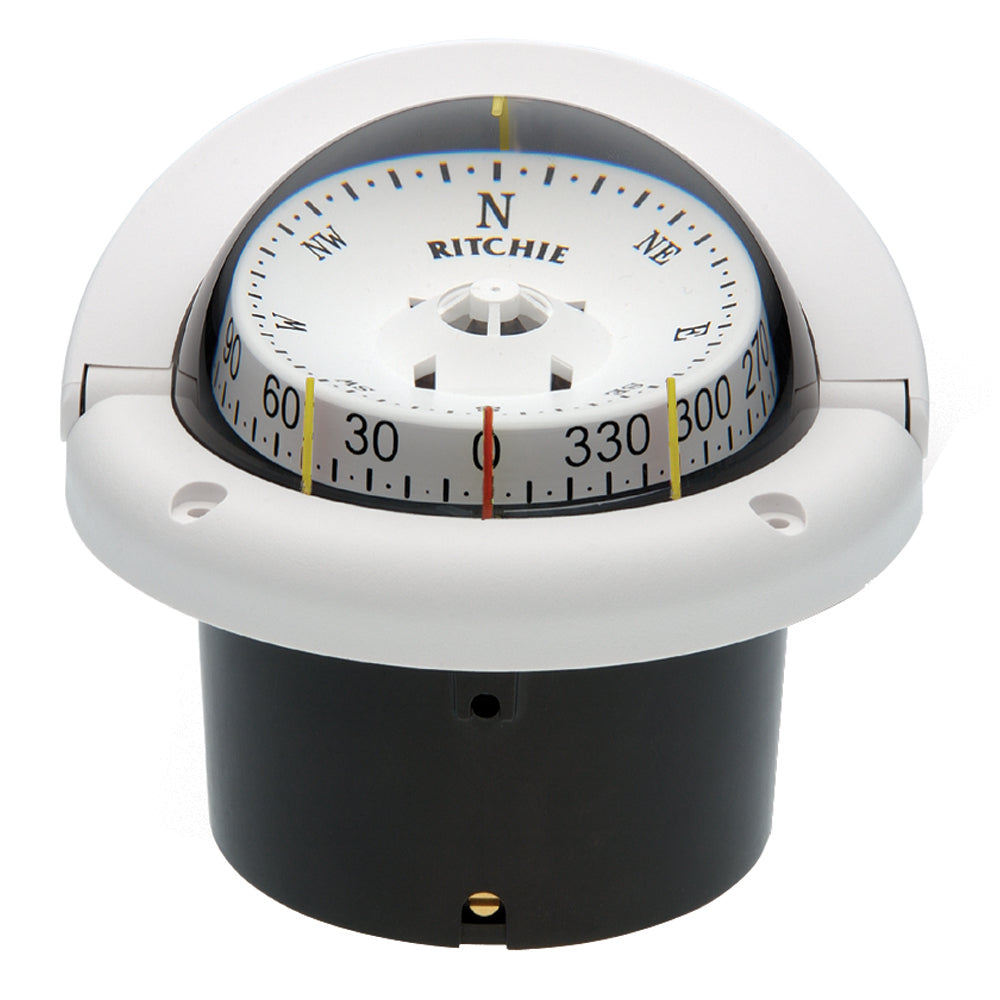 Ritchie HF-743W Helmsman Compass - Flush Mount - White [HF-743W] - Premium Compasses from Ritchie - Just $254.99! 