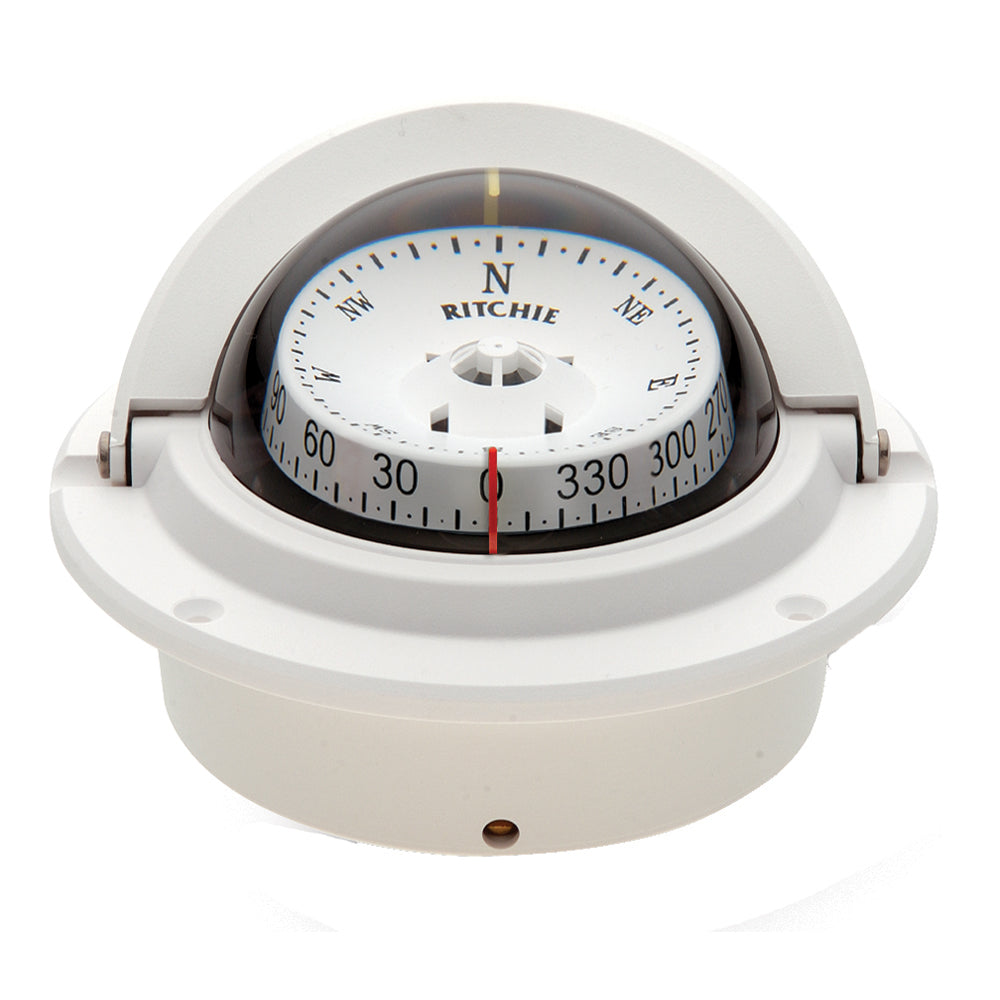 Ritchie F-83W Voyager Compass - Flush Mount - White [F-83W] - Premium Compasses from Ritchie - Just $181.99! 