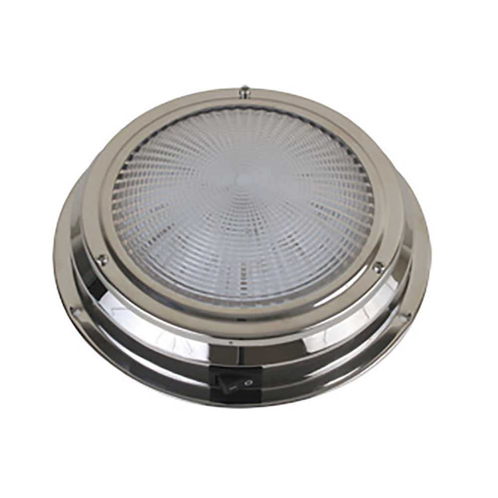 Scandvik LED Dome Light - Traditional - Stainless Steel - 5.5" - 12V [41324P] - Premium Dome/Down Lights from Scandvik - Just $25.99! 