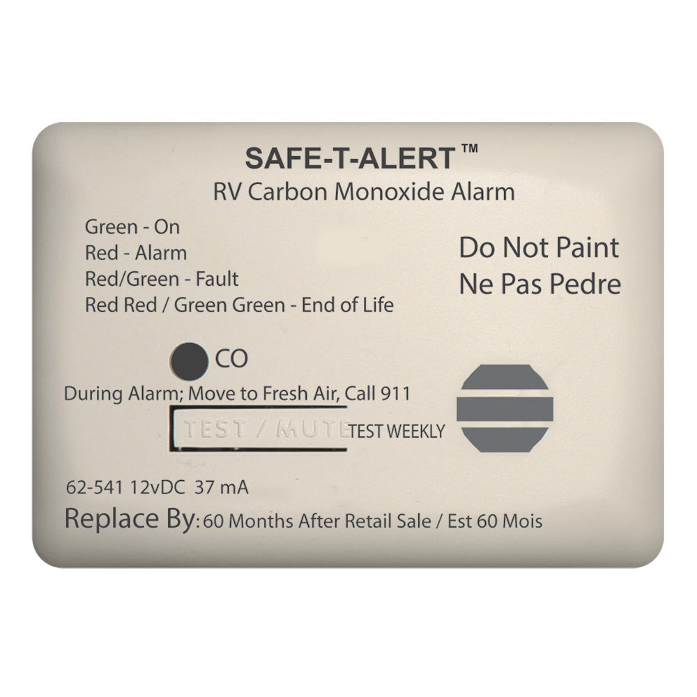 Safe-T-Alert 62 Series Carbon Monoxide Alarm - 12V - RV Surface Mount - White [62-541-WT] - Premium Fume Detectors from Safe-T-Alert - Just $63.99! 