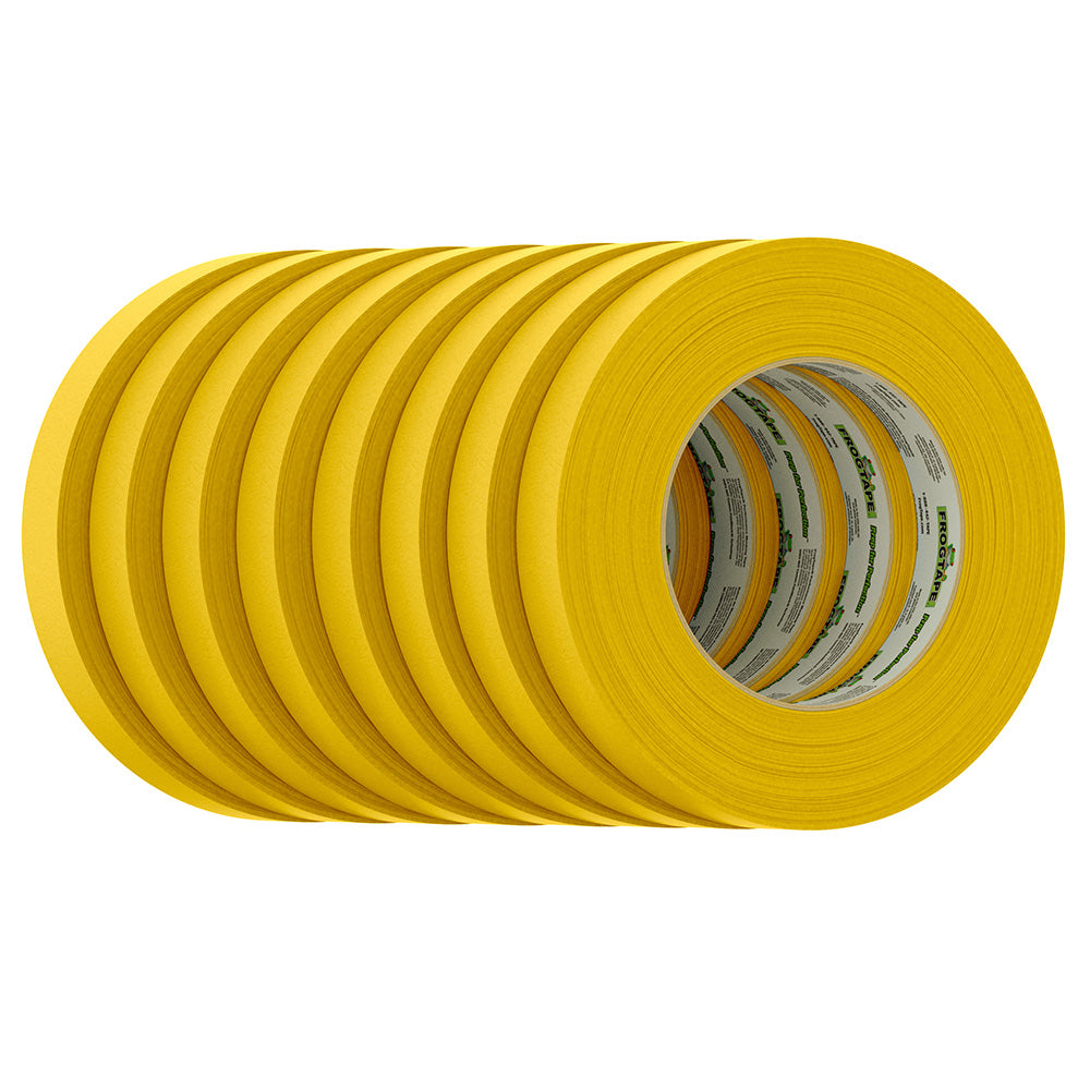 FrogTape CP 225 Medium-High Adhesion Masking Tape - 18MM x 55M x 8-Pack - Gold - Rated for 225F [105545] - Premium Adhesives/Sealants/Tapes from FrogTape - Just $34.99! 