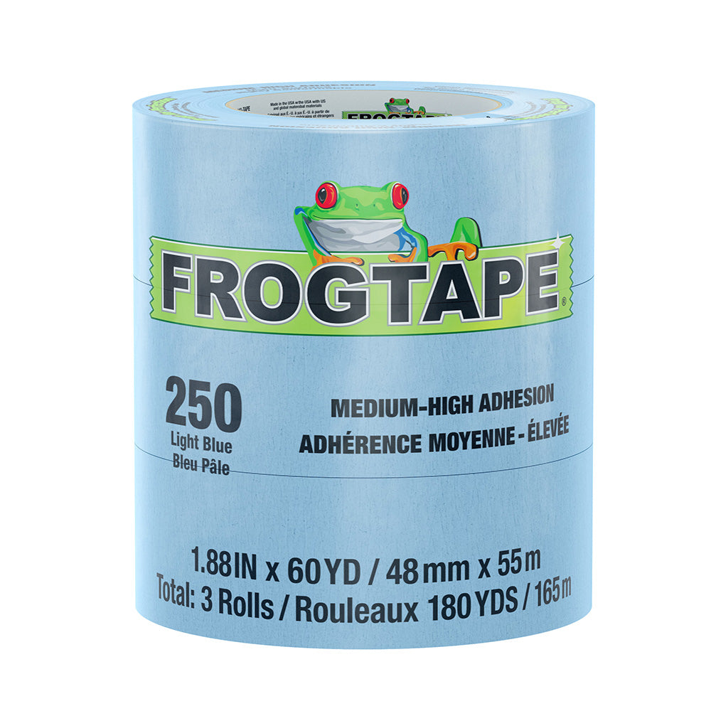 FrogTape CP 250 Medium-High Adhesion Masking Tape - 48MM x 55M x 3-Pack - Light Blue - Rated for 250F [105329] - Premium Adhesives/Sealants/Tapes from FrogTape - Just $49.99! 