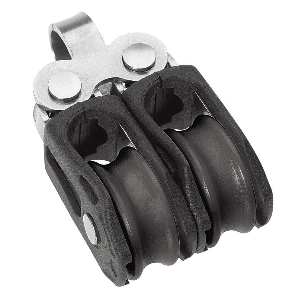 Barton Marine Size 0 20mm Plain Bearing Pulley Block Double Fixed Eye [N00210] - Premium Blocks from Barton Marine - Just $19.47! 