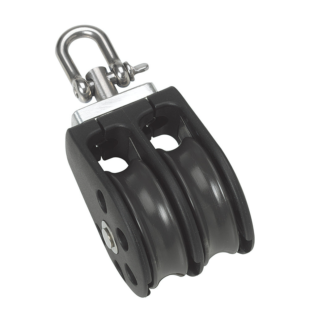 Barton Marine Size 3 45mm Plain Bearing Pulley Block Double w/Swivel [N03230] - Premium Blocks from Barton Marine - Just $37.88! 