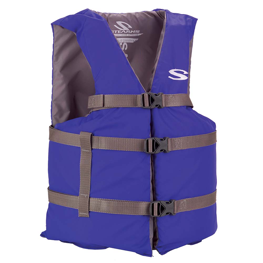 Stearns PFD 2001 Adult Boat Universal Blue Display for Adults Over 90lbs - Chest Size Of 50" [2160977] - Premium Life Vests from Stearns - Just $28.99! 