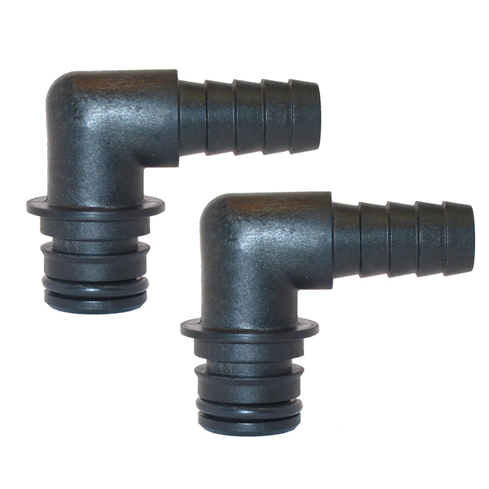 Jabsco Port Kit 90-Degree Elbow 1/2" Hose Fitting - Pair [30651-1000] - Premium Fittings from Jabsco - Just $6.99! 