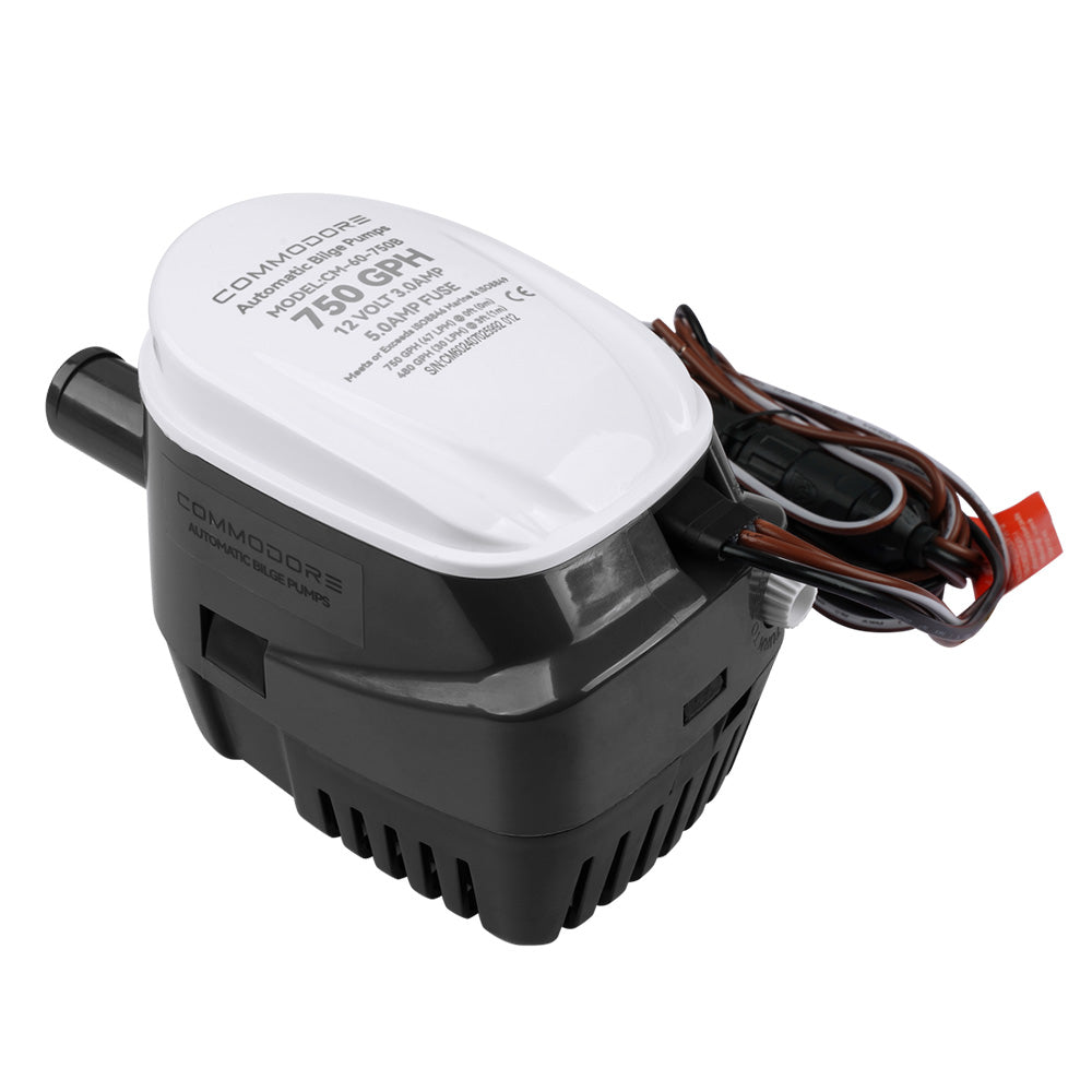 Commodore 750 GPH 60 Series Automatic Bilge Pump - 12V [CM-60-750B] - Premium Bilge Pumps from Commodore - Just $69.99! 