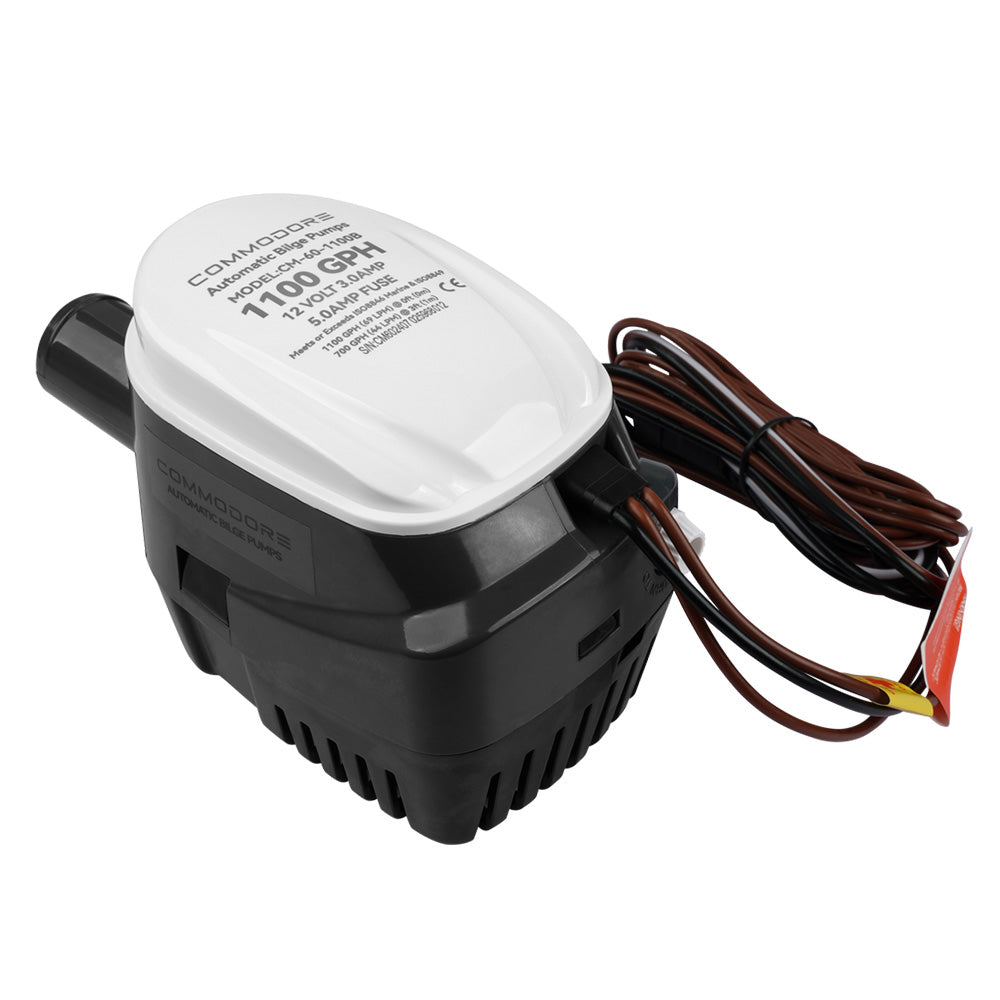 Commodore 1100 GPH 60 Series Automatic Bilge Pump - 12V [CM-60-1100B] - Premium Bilge Pumps from Commodore - Just $99.99! 