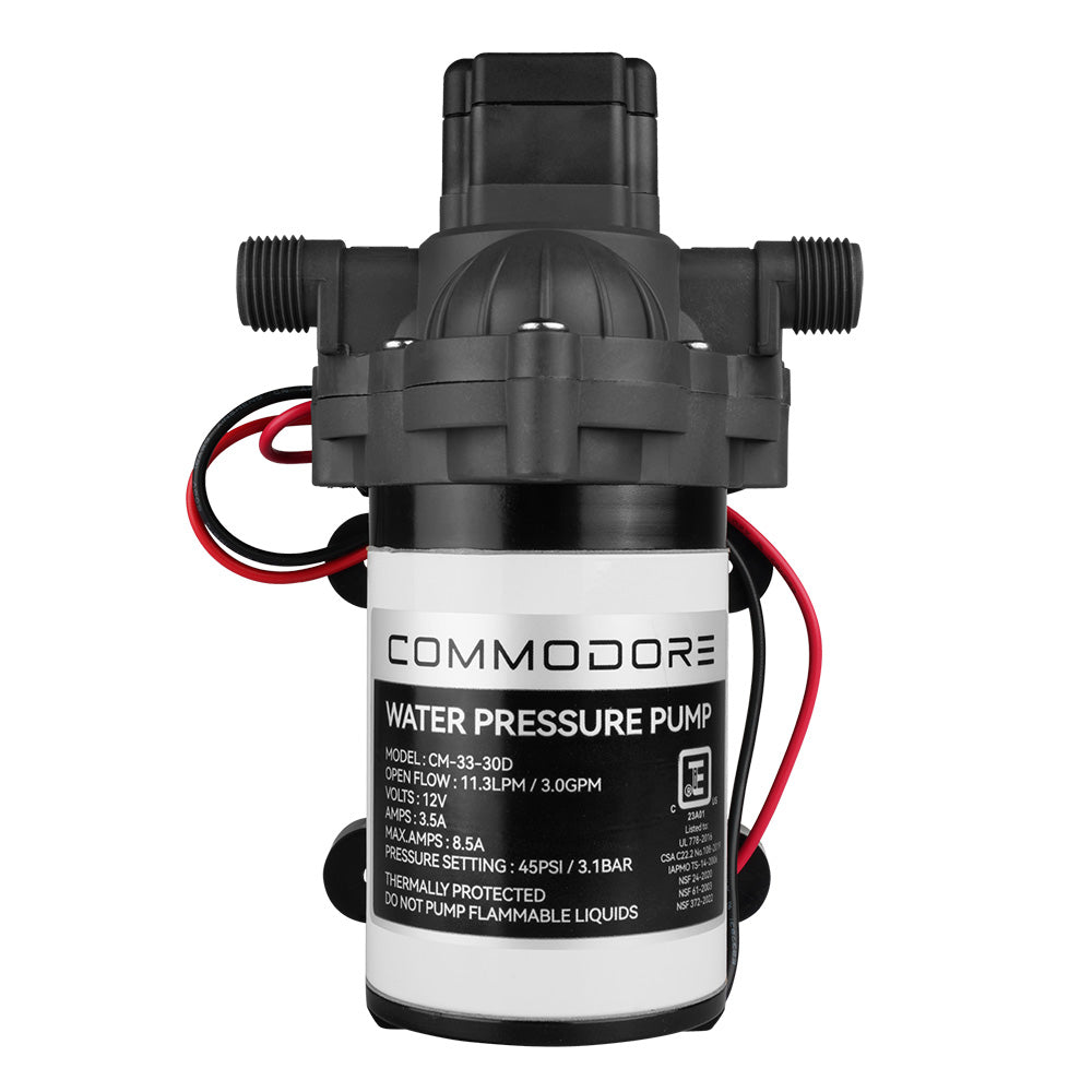 Commodore 3.0 GPM Water Pump - 12V [CM-33-30D] - Premium Washdown / Pressure Pumps from Commodore - Just $149.99! 