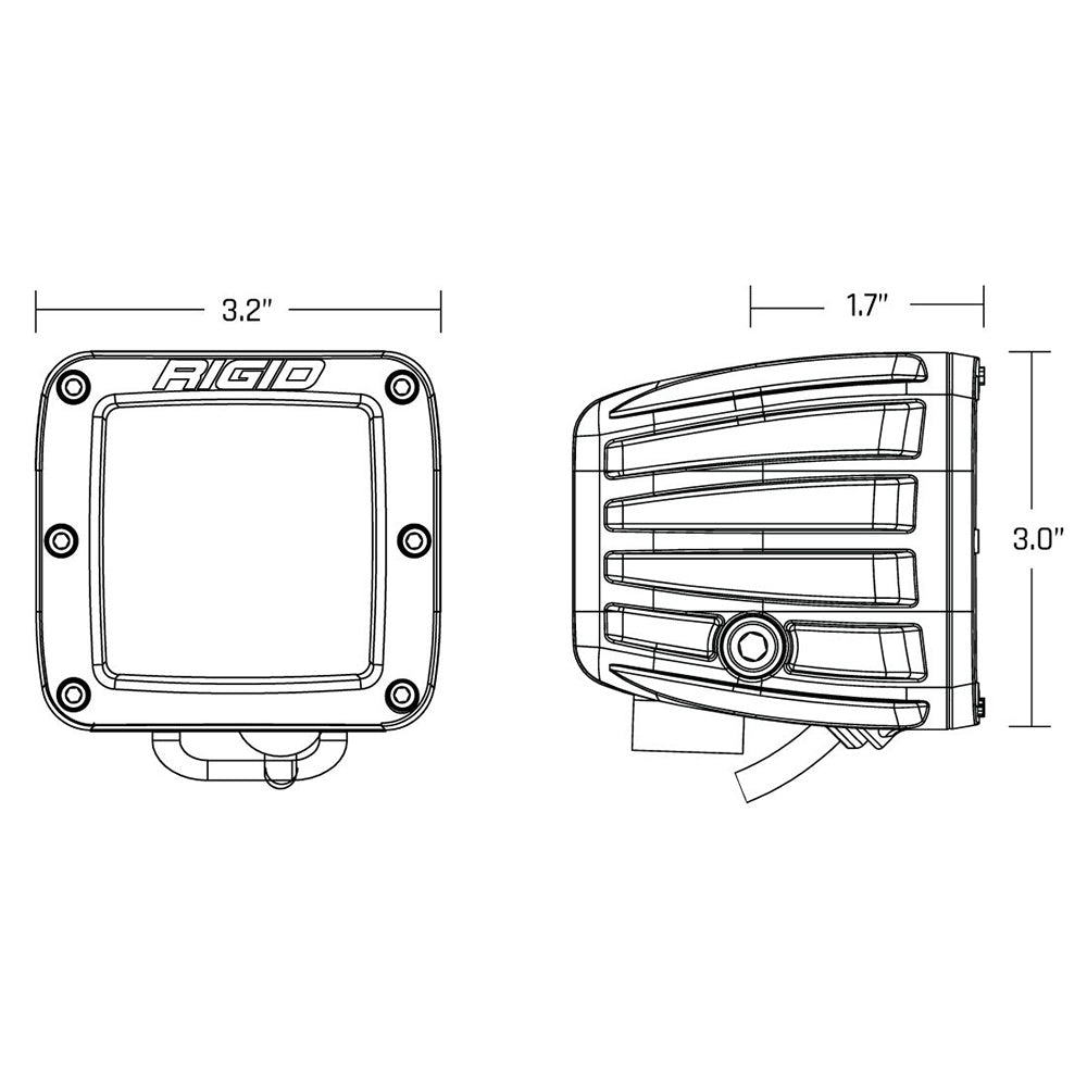 RIGID Industries D-Series LED SAE Fog Beam - Yellow/White - Set of 2 [50482] - Premium Lighting from RIGID Industries - Just $442.89! 