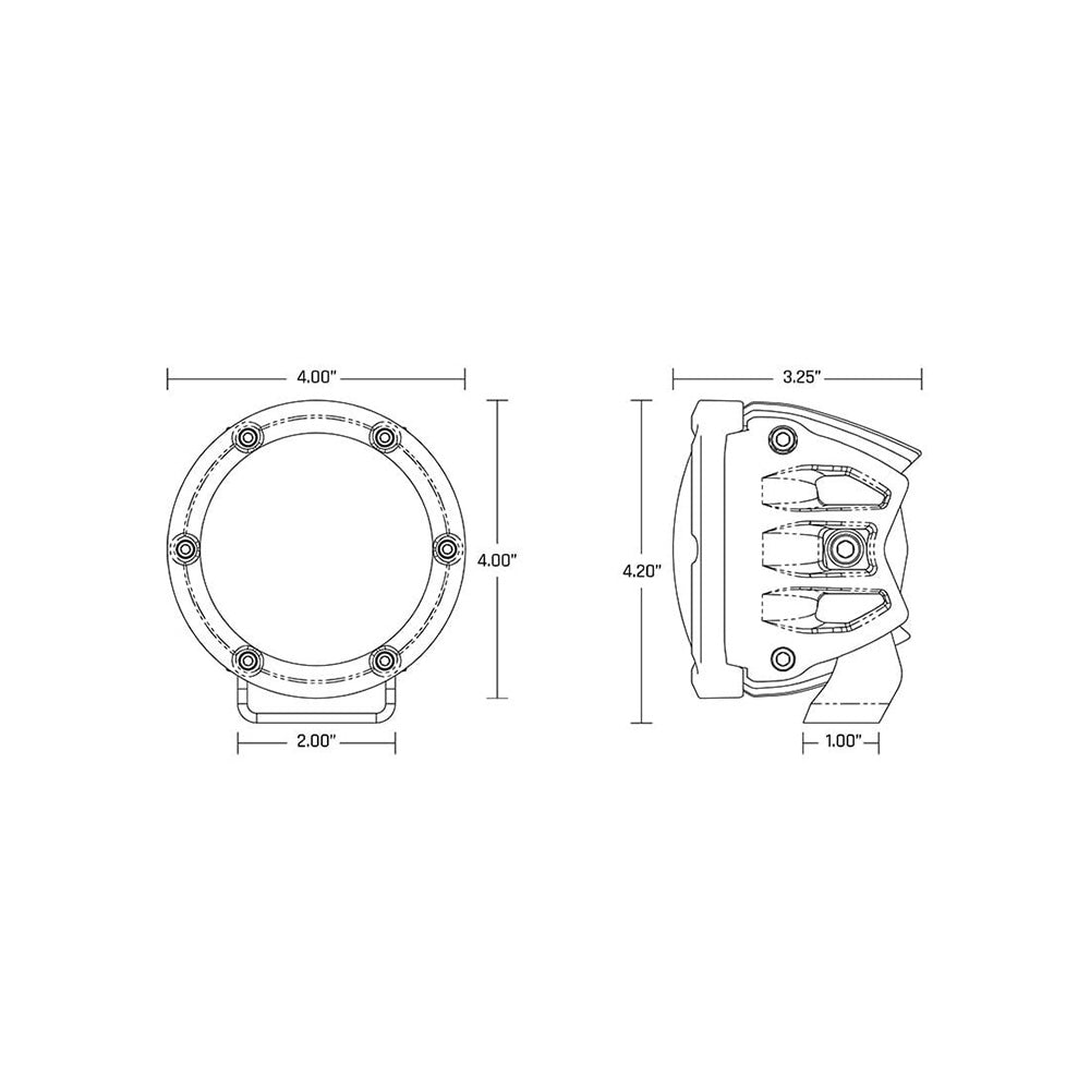 RIGID Industries 360-Series RGBW 4" Offroad Lamp Diffused Beam w/RGBW Backlight Pods - Set of 2 [36400] - Premium Lighting from RIGID Industries - Just $449.99! 