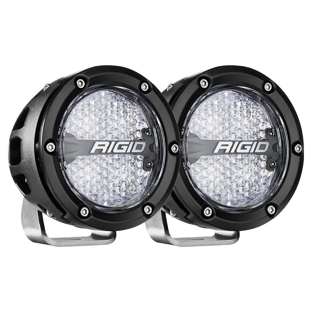 RIGID Industries 360-Series RGBW 4" Offroad Lamp Diffused Beam w/RGBW Backlight Pods - Set of 2 [36400] - Premium Lighting from RIGID Industries - Just $449.99! 