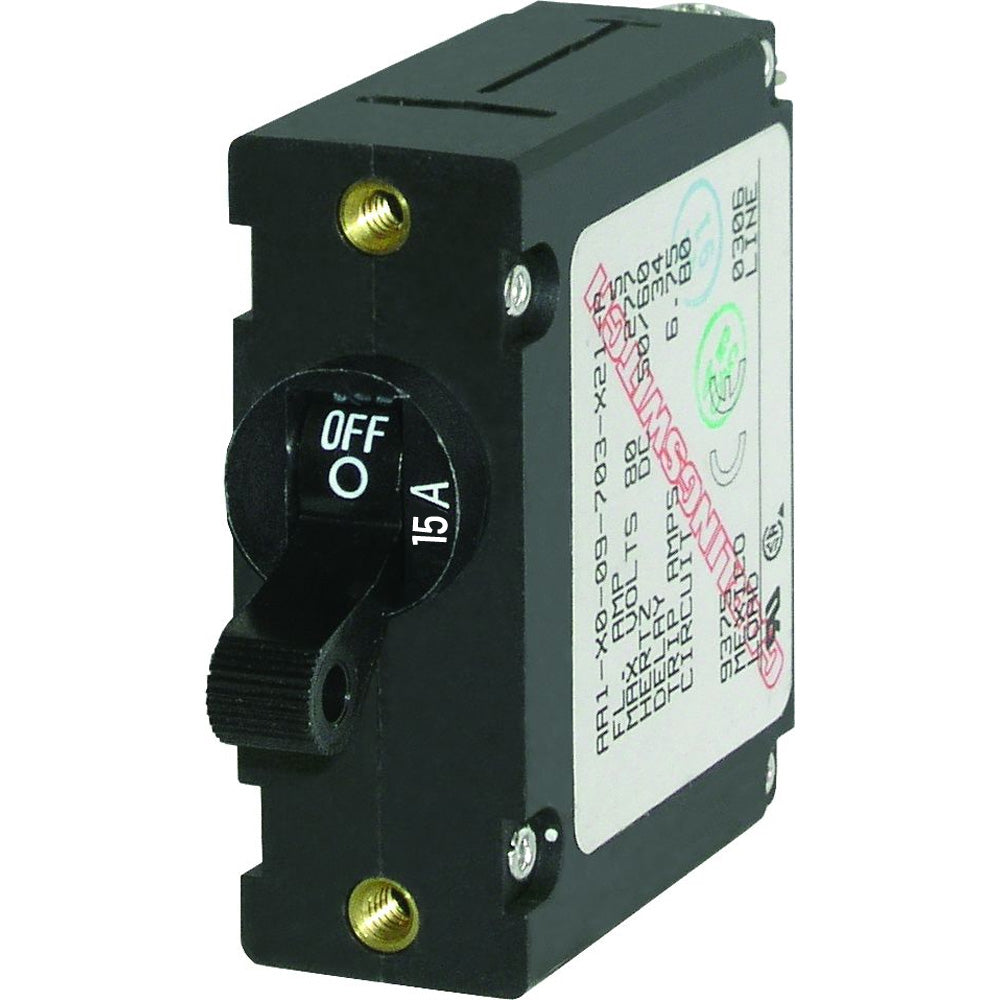 Blue Sea 7208 AC/DC Single Pole Magnetic World Circuit Breaker - 15AMP [7208] - Premium Circuit Breakers from Blue Sea Systems - Just $15.99! 