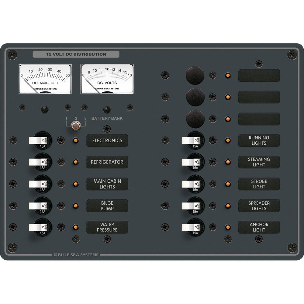 Blue Sea 8068 DC 13 Position Toggle Branch Circuit Breaker Panel - White Switches [8068] - Premium Electrical Panels from Blue Sea Systems - Just $569.99! 