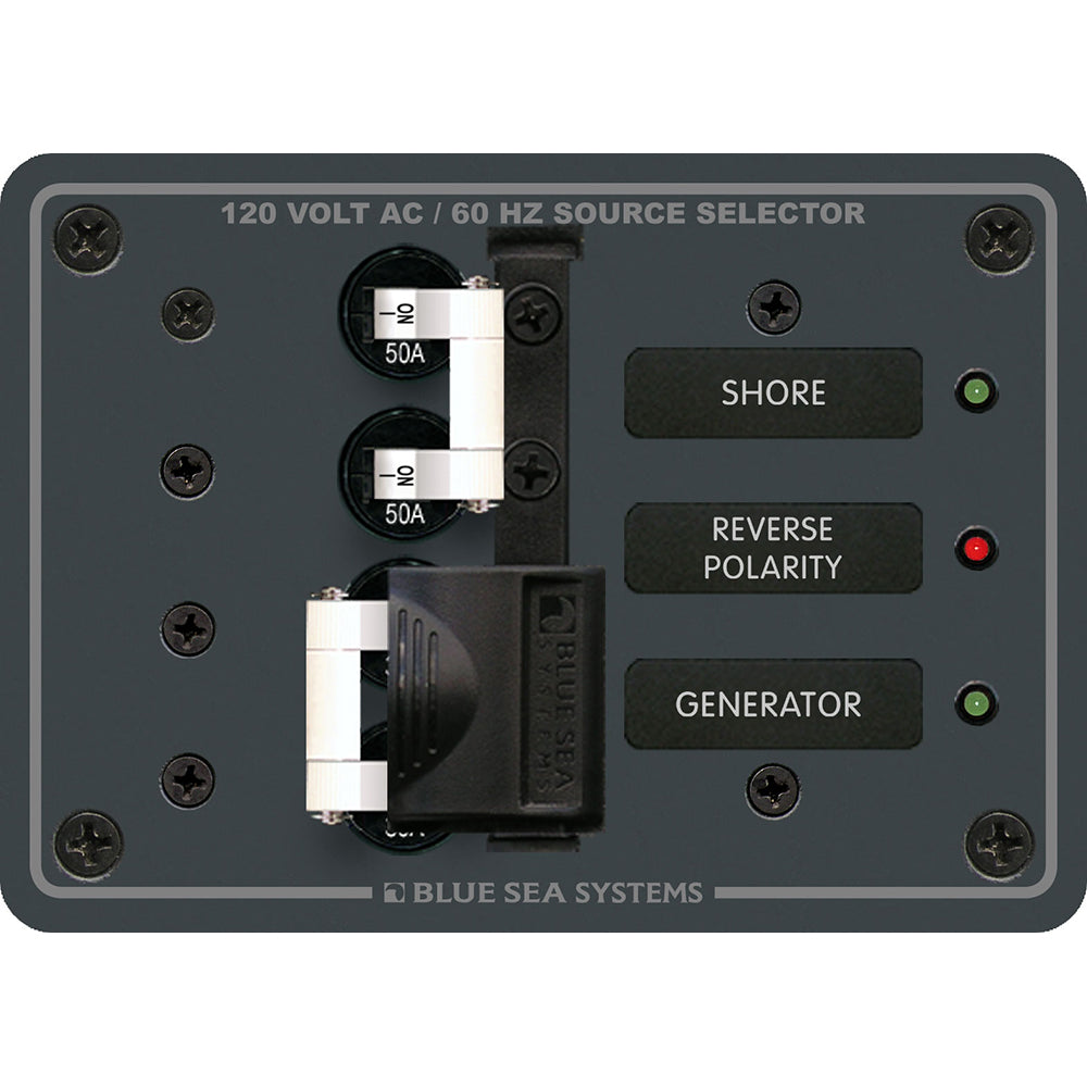 Blue Sea 8061 AC Toggle Source Selector 120V AC - 50AMP [8061] - Premium Electrical Panels from Blue Sea Systems - Just $213.99! 