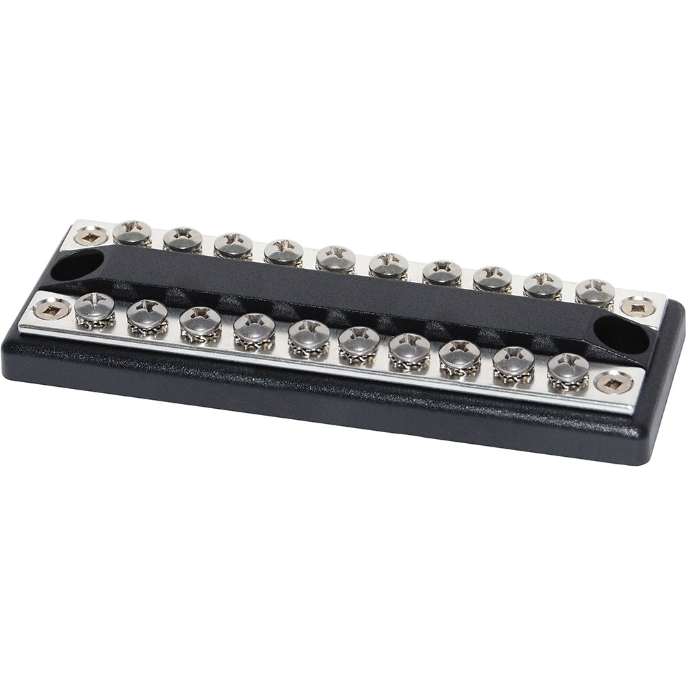 Blue Sea 2702 DualBus 100AMP Common BusBar 10 x 8-32 Screw Terminal [2702] - Premium Busbars, Connectors & Insulators from Blue Sea Systems - Just $21.99! 