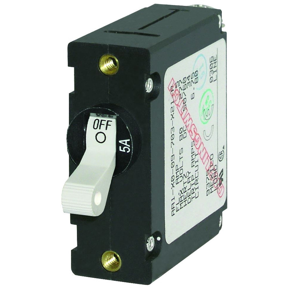 Blue Sea 7202 AC/DC Single Pole Magnetic World Circuit Breaker - 5AMP [7202] - Premium Circuit Breakers from Blue Sea Systems - Just $15.99! 