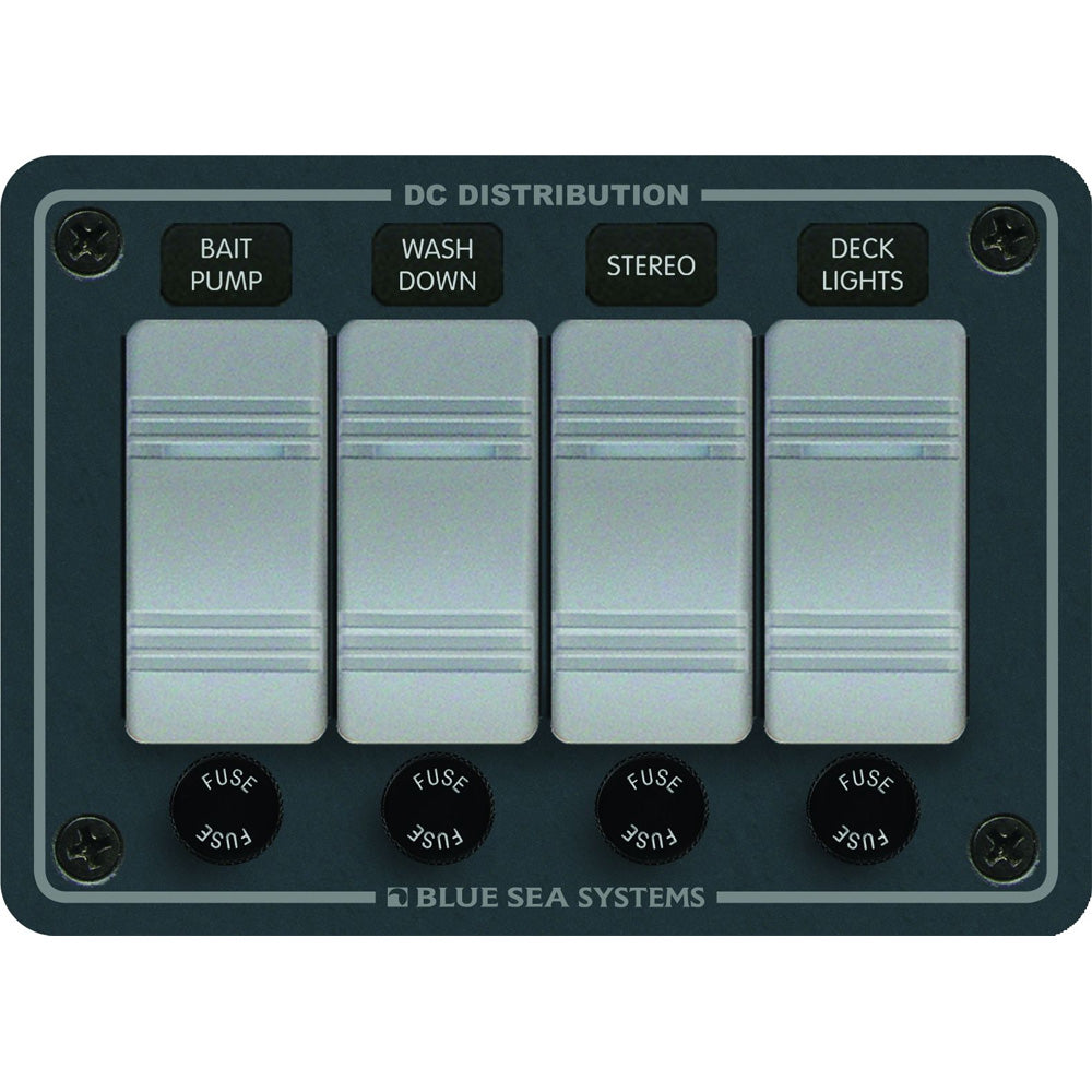 Blue Sea 8262 Waterproof Panel 4 Position - Slate Grey [8262] - Premium Electrical Panels from Blue Sea Systems - Just $116.99! 