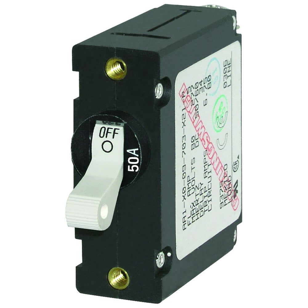 Blue Sea 7230 AC/DC Single Pole Magnetic World Circuit Breaker - 50AMP [7230] - Premium Circuit Breakers from Blue Sea Systems - Just $15.99! 