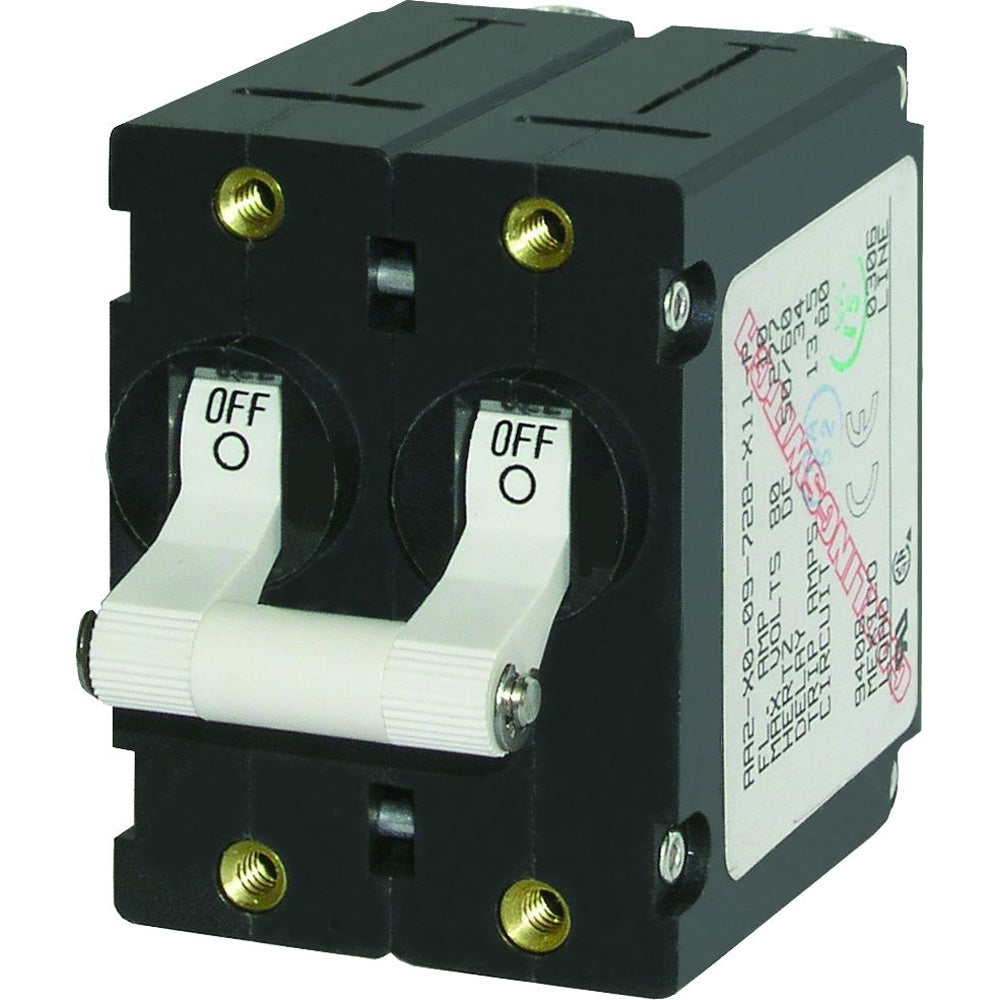 Blue Sea 7233 A-Series Double Pole Toggle - 10AMP - White [7233] - 1st Class Eligible, Brand_Blue Sea Systems, Electrical, Electrical | Circuit Breakers - Blue Sea Systems - Circuit Breakers