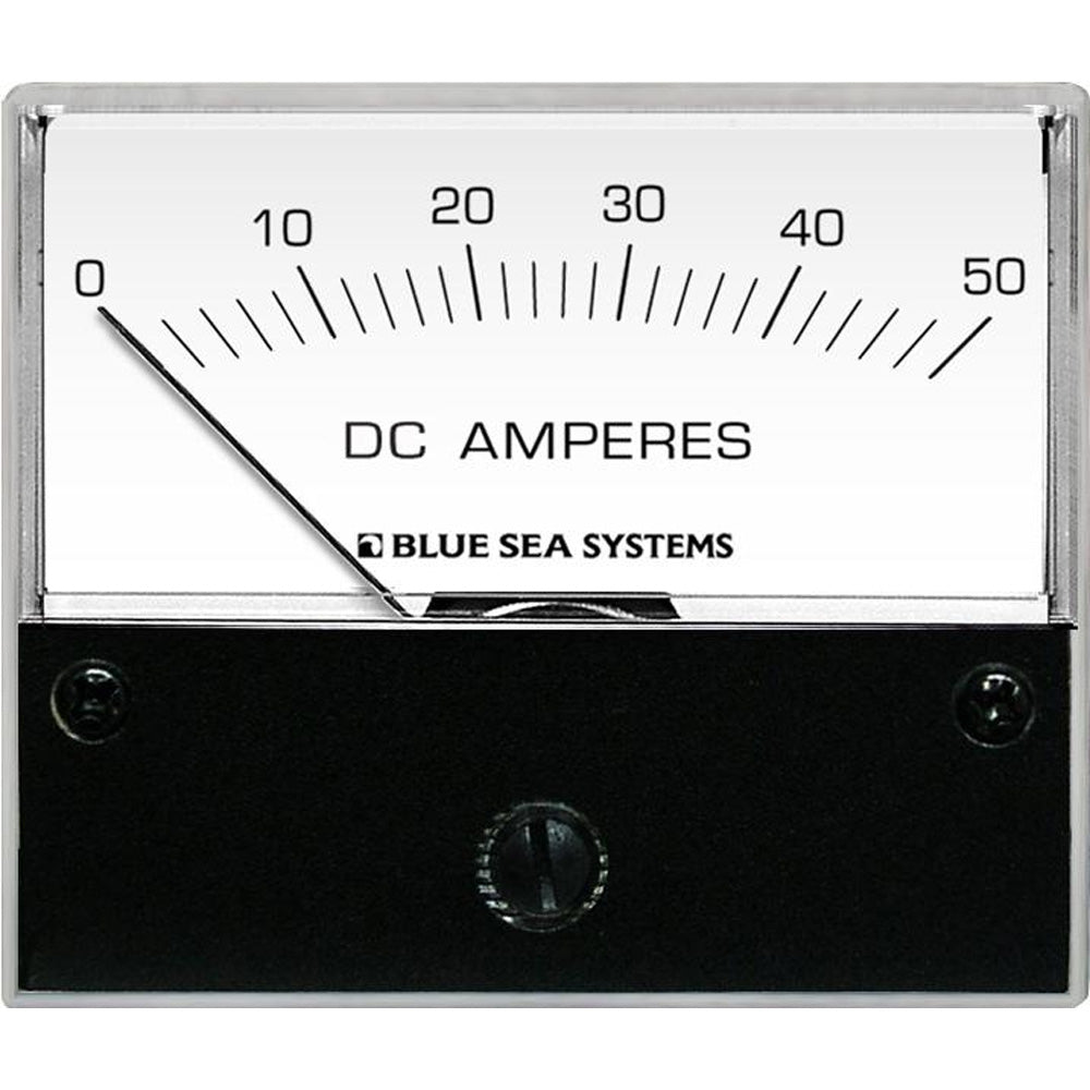 Blue Sea 8022 DC Analog Ammeter - 2-3/4 Face, 0-50 AMP DC [8022] - Premium Meters & Monitoring from Blue Sea Systems - Just $73.99! 