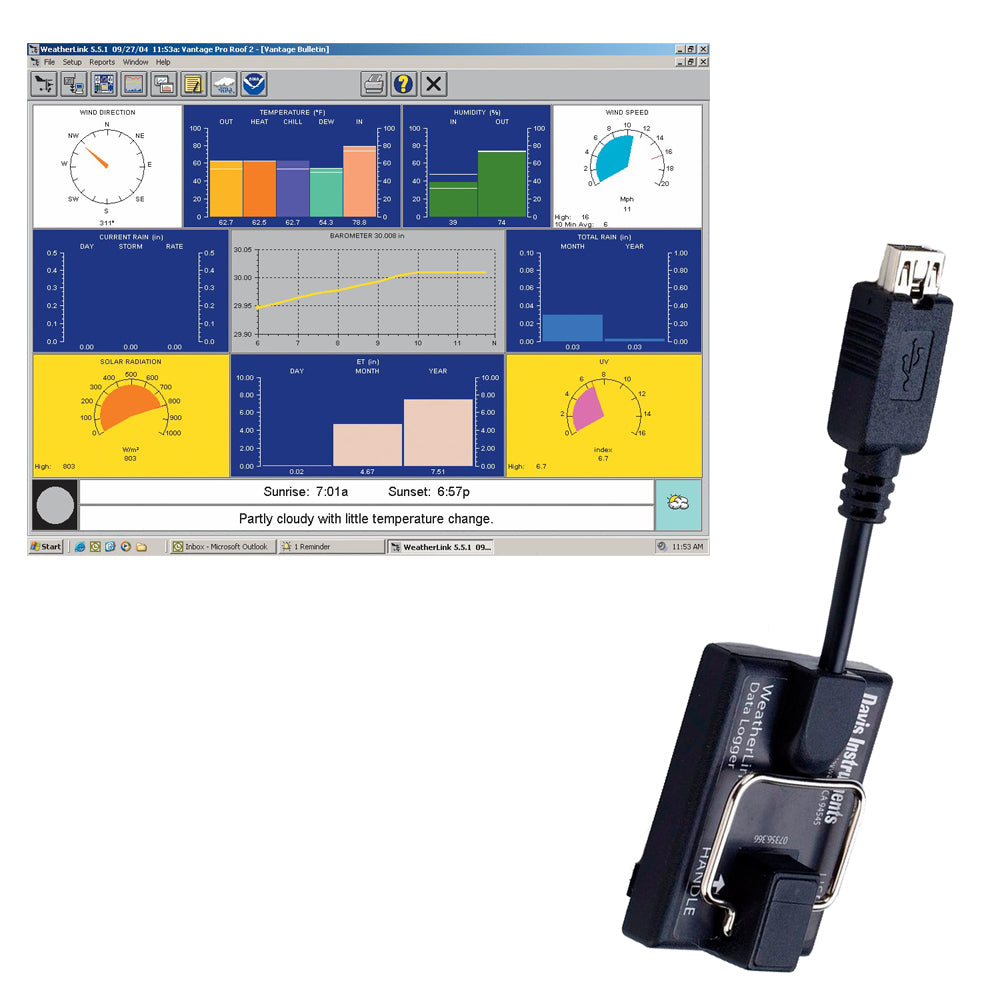 Davis WeatherLink f/Vantage Pro2 & Vantage Vue [6510USB] - Premium Weather Instruments from Davis Instruments - Just $225! 