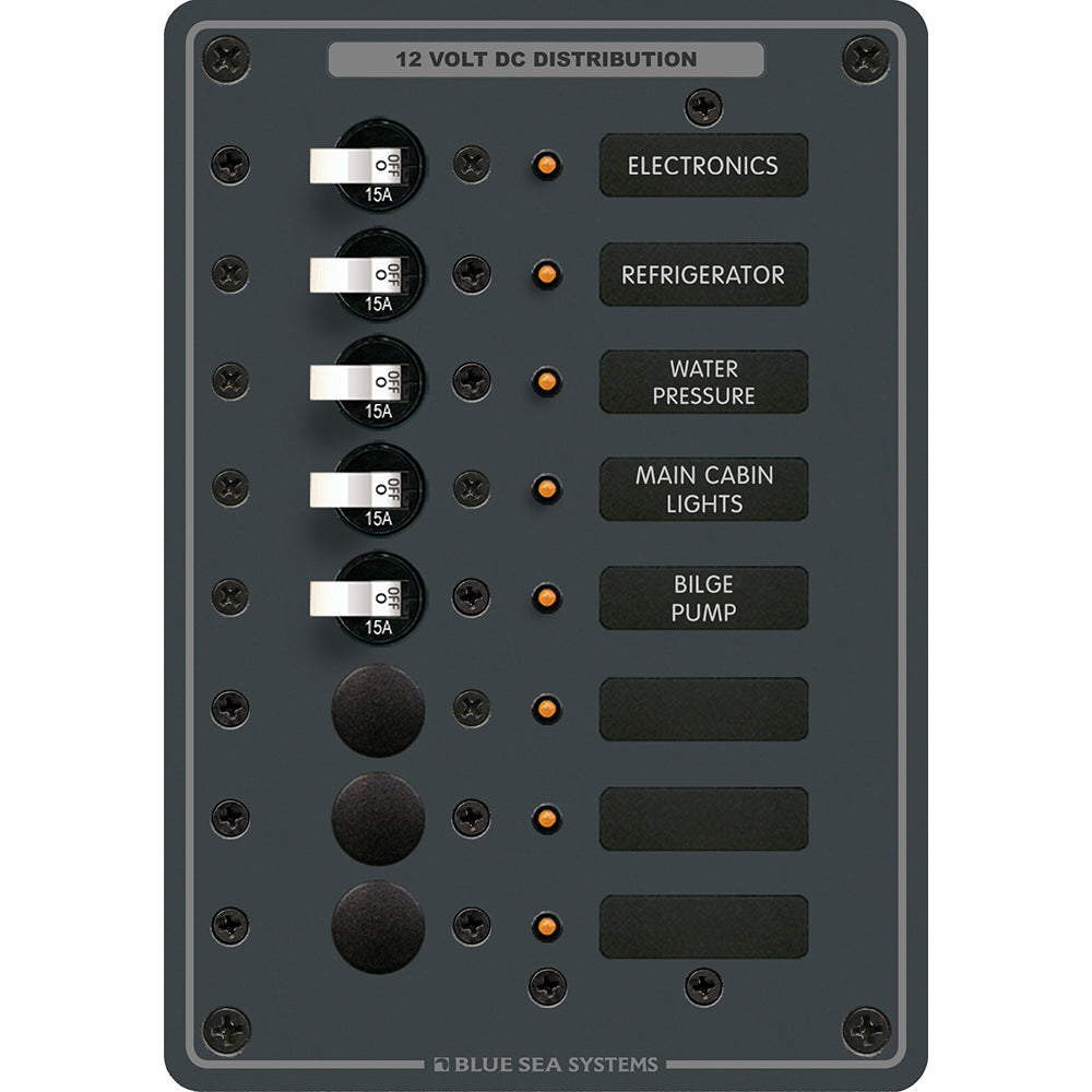 Blue Sea 8023 DC 8 Position Circuit Breaker - White Switches [8023] - Premium Electrical Panels from Blue Sea Systems - Just $235.99! 