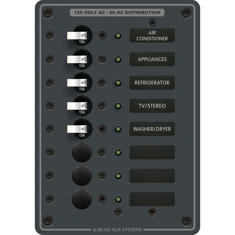 Blue Sea 8059 AC 8 Position Toggle Circuit Breaker Panel [8059] - Premium Electrical Panels from Blue Sea Systems - Just $231.99! 