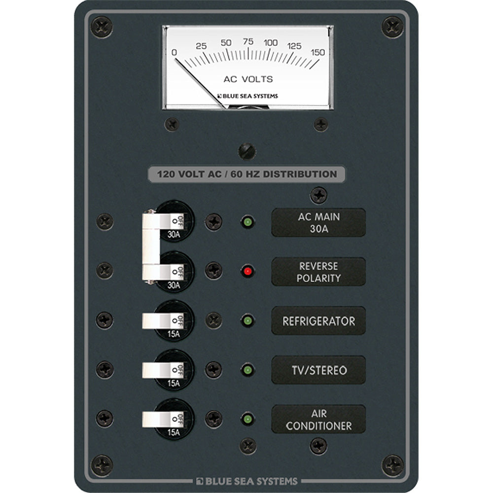 Blue Sea 8043 AC Main +3 Positions Toggle Circuit Breaker Panel - White Switches [8043] - Premium Electrical Panels from Blue Sea Systems - Just $277.99! 