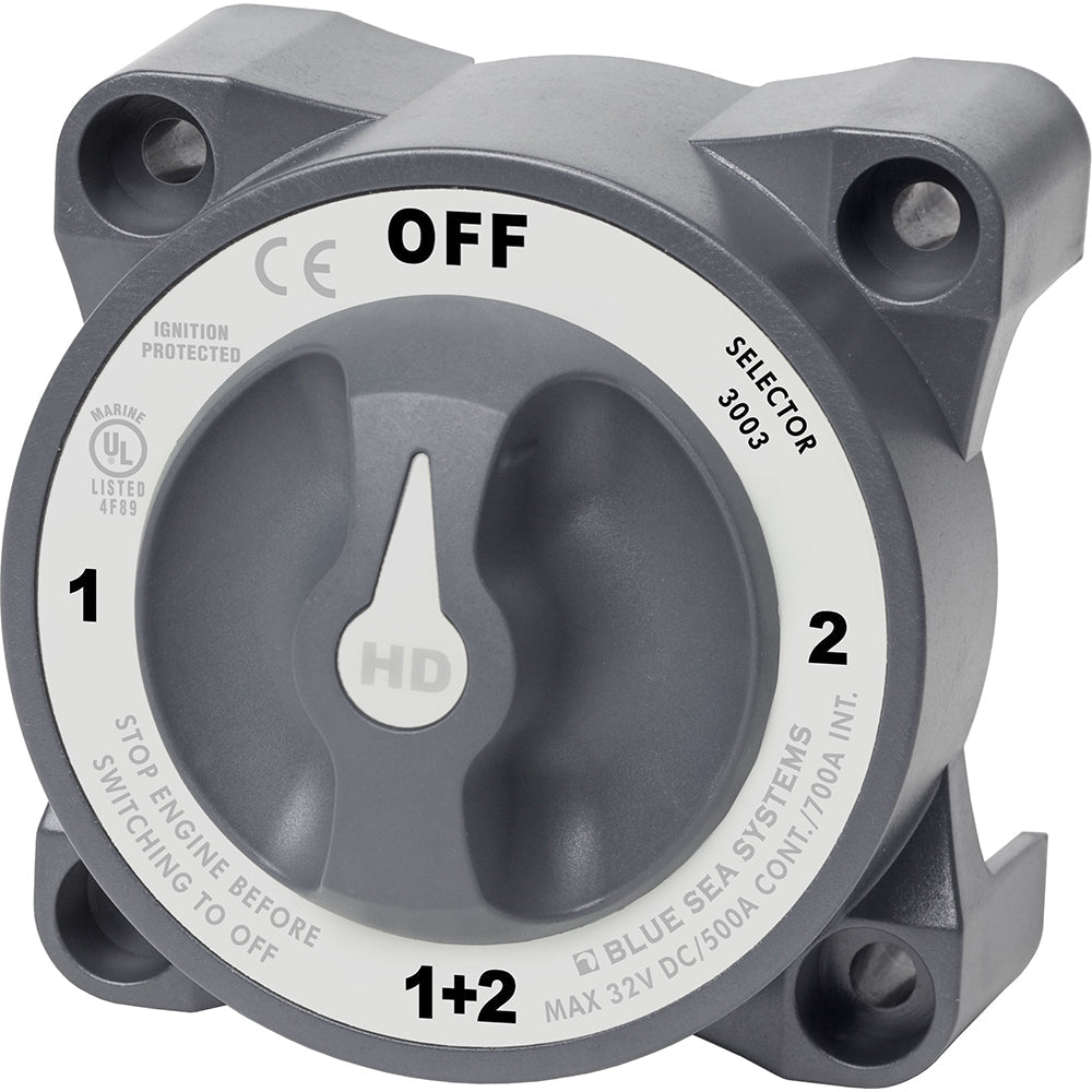 Blue Sea 3003 HD-Series Battery Switch Selector w/Alternator Field Disconnect [3003] - Premium Battery Management from Blue Sea Systems - Just $97.99! 