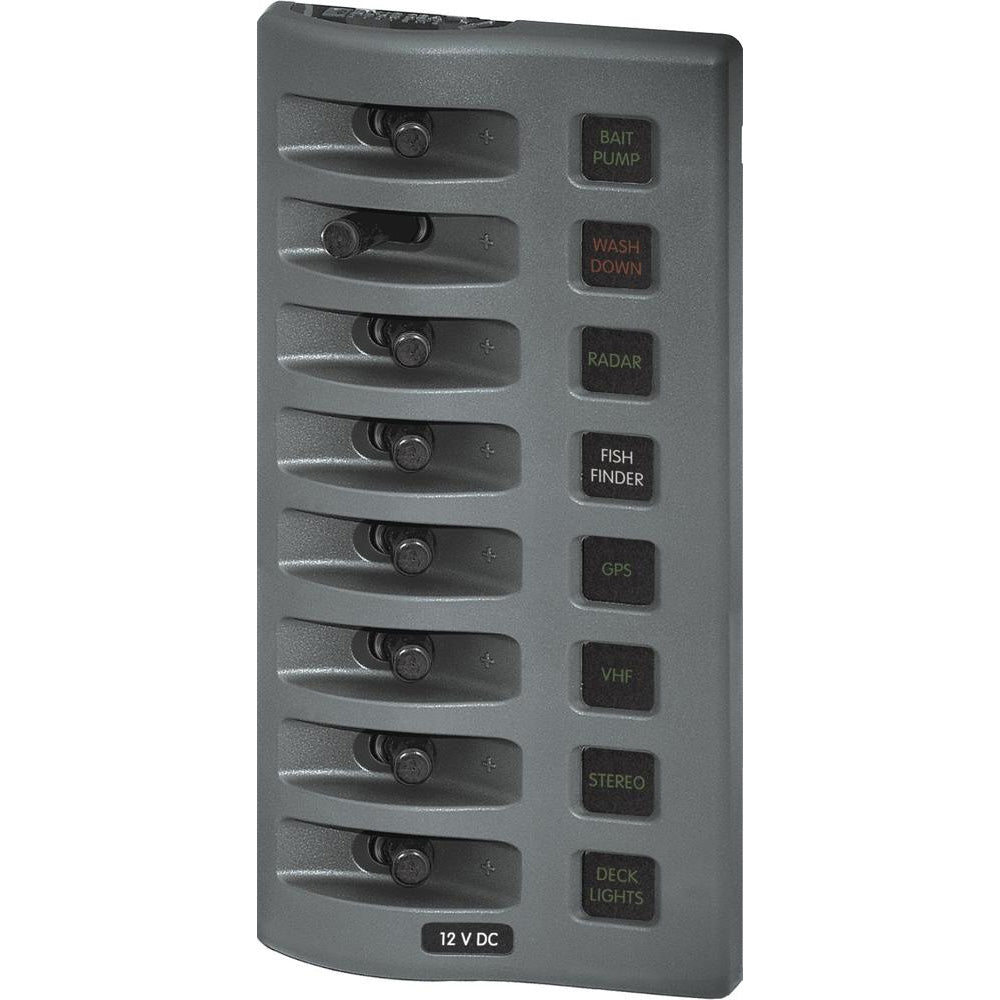 Blue Sea 4308 WeatherDeck Water Resistant Fuse Panel - 8 Position - Grey [4308] - Brand_Blue Sea Systems, Electrical, Electrical | Electrical Panels - Blue Sea Systems - Electrical Panels