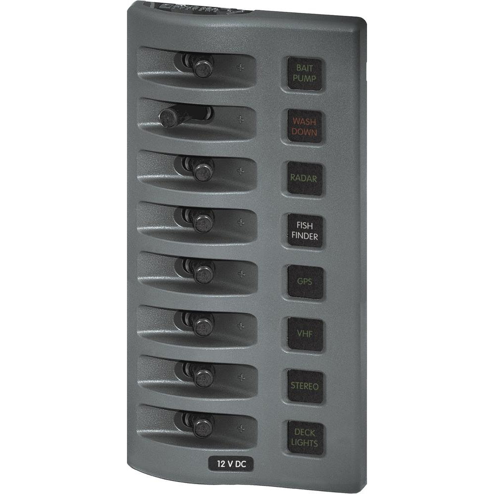 Blue Sea 4308 WeatherDeck Water Resistant Fuse Panel - 8 Position - Grey [4308] - Premium Electrical Panels from Blue Sea Systems - Just $165.99! 