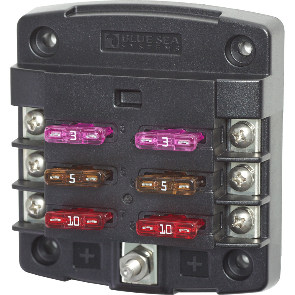 Blue Sea 5033 ST Blade Fuse Block w/out Cover - 6 Circuit w/out Negative Bus [5033] - Premium Fuse Blocks & Fuses from Blue Sea Systems - Just $34.99! 