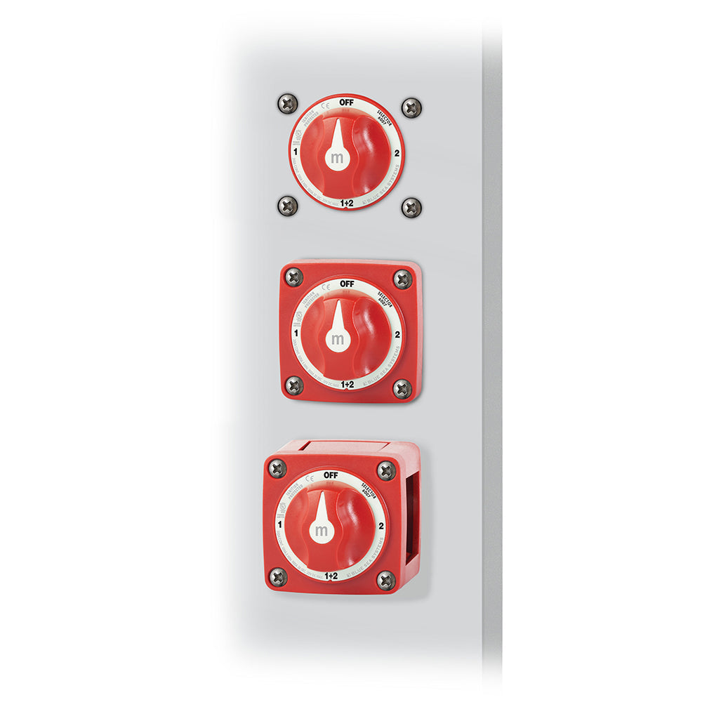 Blue Sea 6007 m-Series (Mini) Battery Switch Selector Four Position Red [6007] - Premium Battery Management from Blue Sea Systems - Just $37.99! 