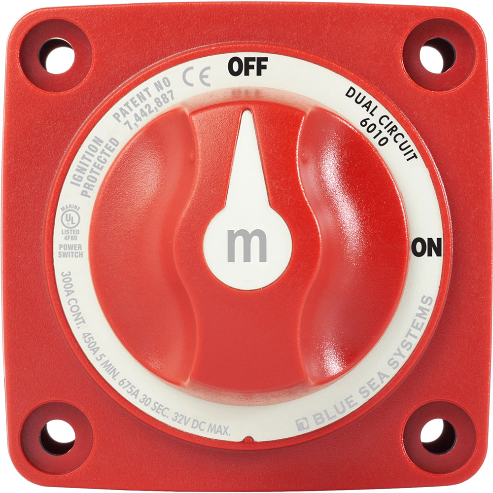 Blue Sea 6010 m-Series (Mini) Battery Switch Dual Circuit [6010] - Premium Battery Management from Blue Sea Systems - Just $46.99! 