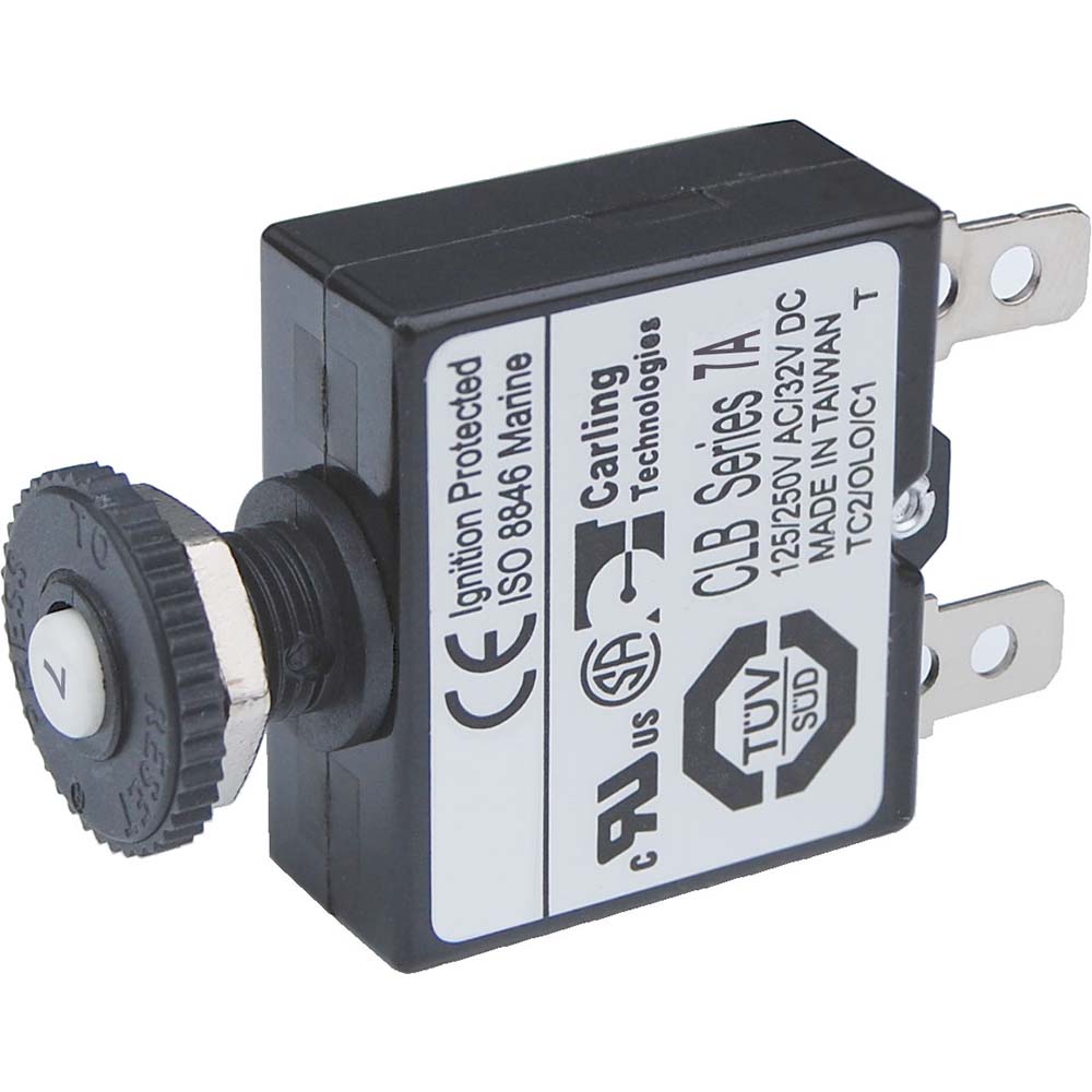 Blue Sea 7053 7A Push Button Thermal with Quick Connect Terminals [7053] - Premium Circuit Breakers from Blue Sea Systems - Just $4.99! 