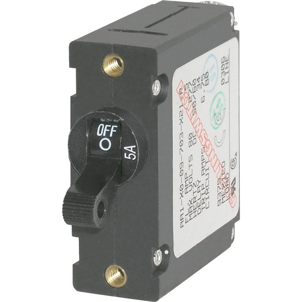 Blue Sea 7200 AC / DC Single Pole Magnetic World Circuit Breaker  -  5 Amp [7200] - Premium Circuit Breakers from Blue Sea Systems - Just $15.99! 