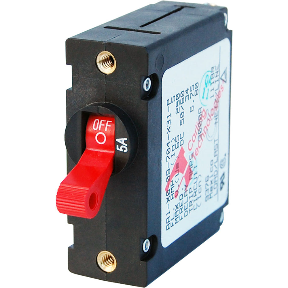 Blue Sea 7201 AC/DC Single Pole Magnetic World Circuit Breaker  -  5 AMP [7201] - Premium Circuit Breakers from Blue Sea Systems - Just $15.99! Shop now at Boat Gear Depot