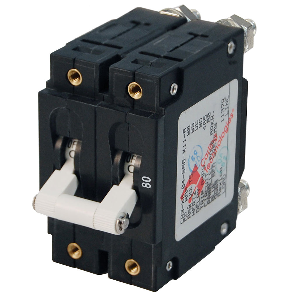 Blue Sea 7256 C-Series Double Pole Circuit Breaker - 80A [7256] - Brand_Blue Sea Systems, Electrical, Electrical | Circuit Breakers - Blue Sea Systems - Circuit Breakers