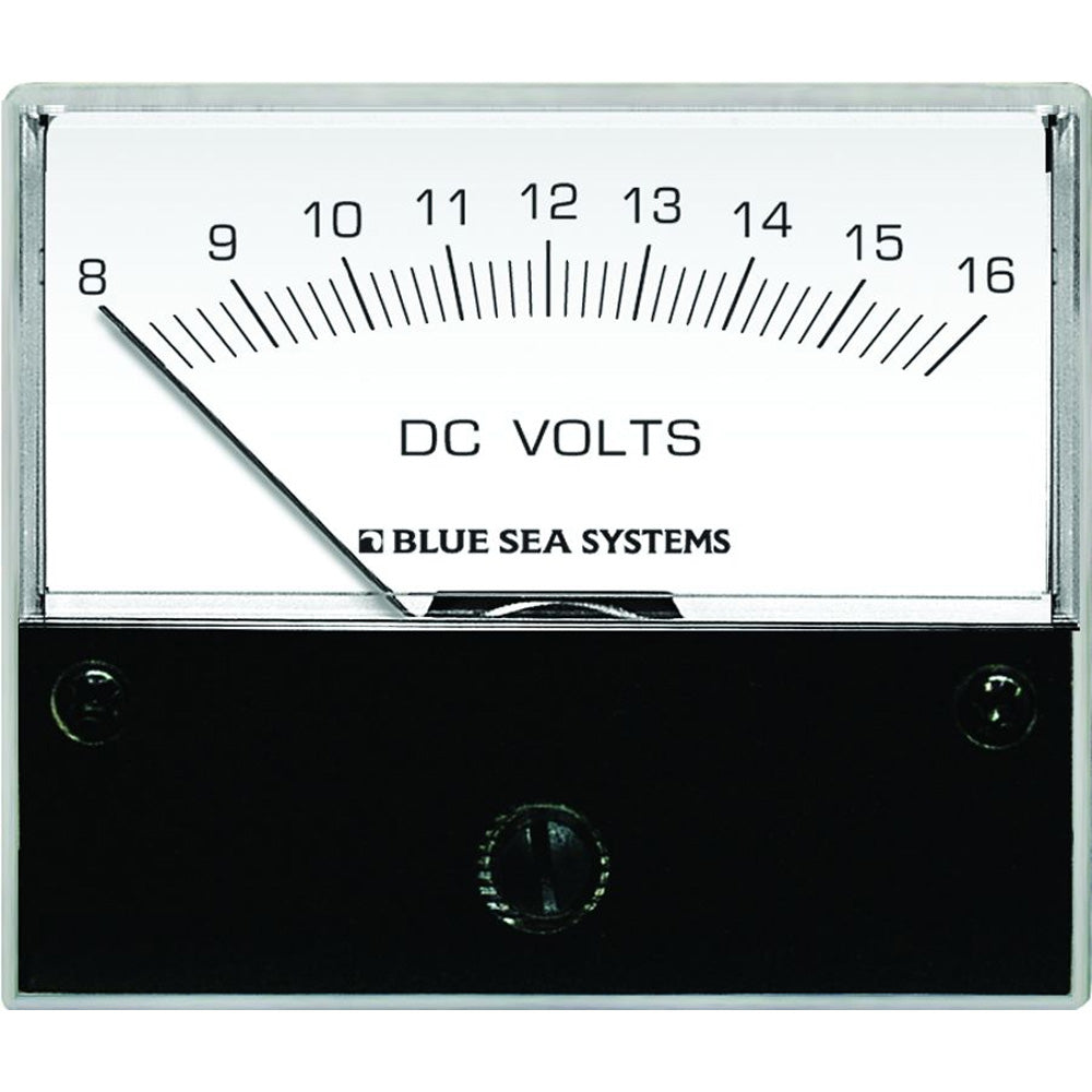 Blue Sea 8003 DC Analog Voltmeter - 2-3/4" Face, 8-16 Volts DC [8003] - Premium Meters & Monitoring from Blue Sea Systems - Just $38.99! 