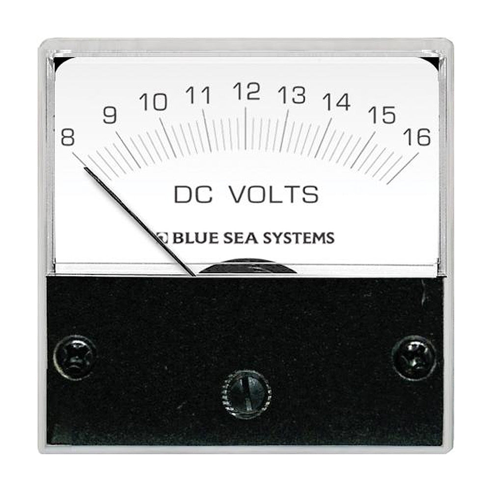 Blue Sea 8028 DC Analog Micro Voltmeter - 2" Face, 8-16 Volts DC [8028] - Premium Meters & Monitoring from Blue Sea Systems - Just $39.99! 