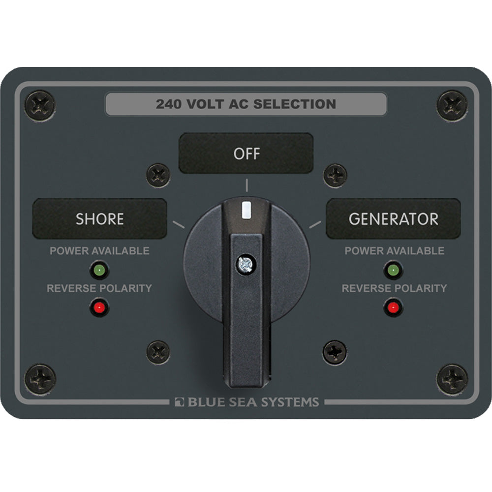 Blue Sea 8363 AC Rotary Switch Panel 65 Ampere 2 Positions + OFF, 3 Pole [8363] - Premium Electrical Panels from Blue Sea Systems - Just $433.99! 