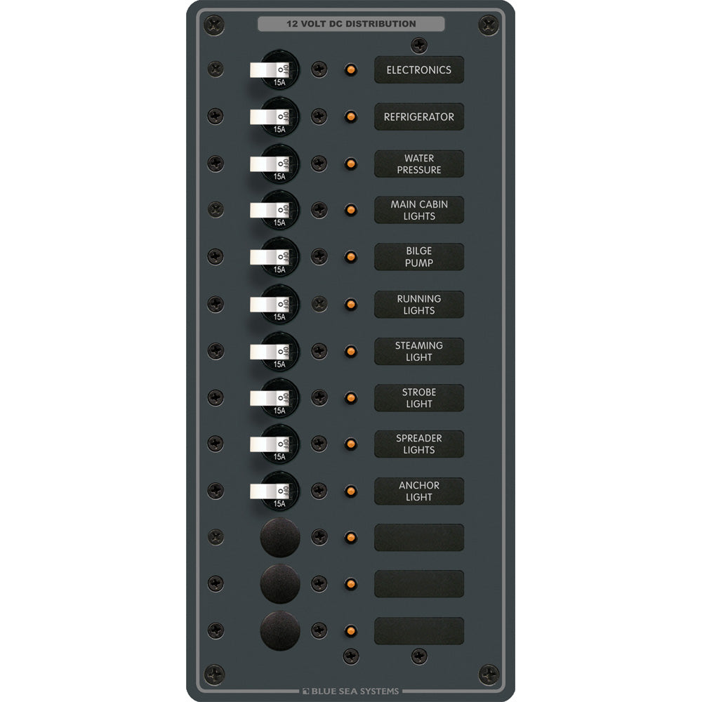 Blue Sea 8376 Panel DC 13 Position Vertical [8376] - Premium Electrical Panels from Blue Sea Systems - Just $409.99! 