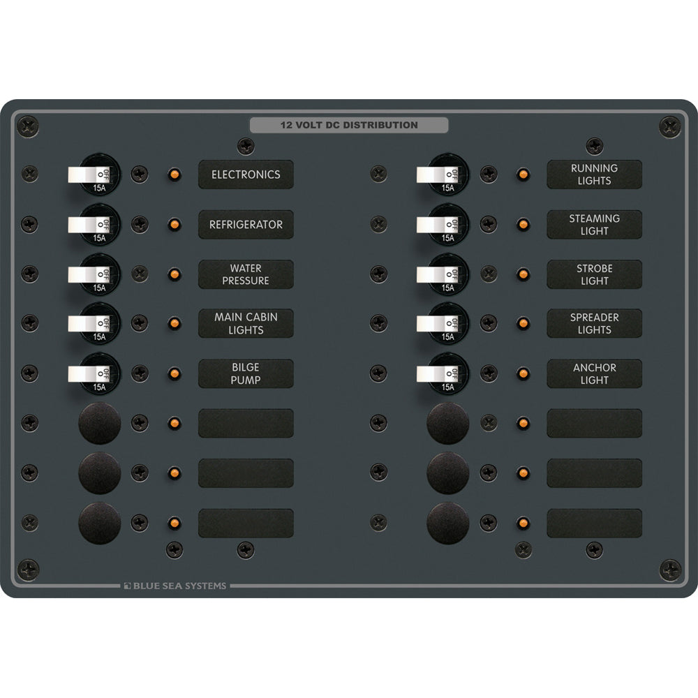 Blue Sea 8377 Panel DC 16 Position [8377] - Premium Electrical Panels from Blue Sea Systems - Just $481.99! 