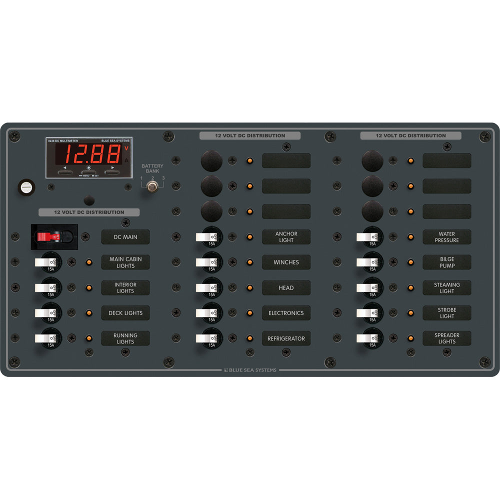 Blue Sea 8379 DC Main + 20 Positions [8379] - Premium Electrical Panels from Blue Sea Systems - Just $1001.99! 