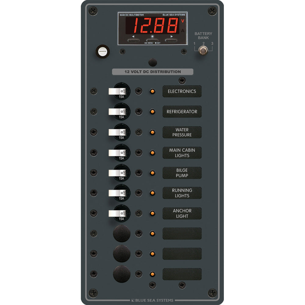 Blue Sea 8402 DC 10 Position w/Multi-Function Meter [8402] - Brand_Blue Sea Systems, Electrical, Electrical | Electrical Panels - Blue Sea Systems - Electrical Panels