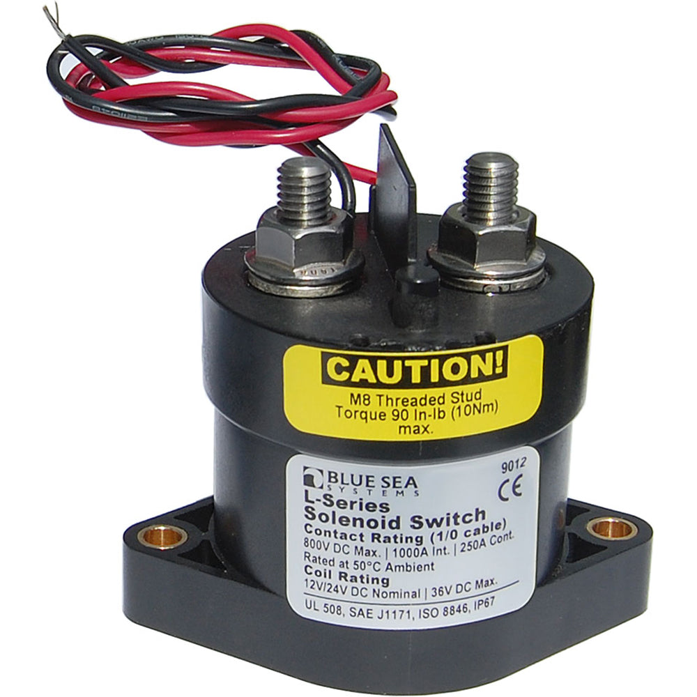 Blue Sea 9012 L Solenoid Switch - 12-24VDC - 250A [9012] - Premium Battery Management from Blue Sea Systems - Just $213.99! 